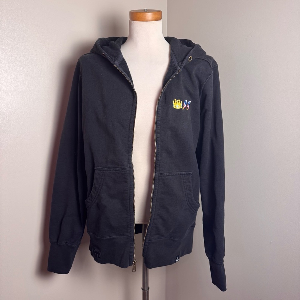 AMERICAN GIANT Men’sM1-1A 100% Cotton Full Zip Hoodie Embroidered BLACK / MEDIUM